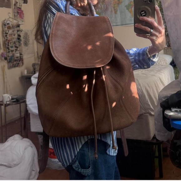 Coach Vintage Brown Leather Backpack - Picture 1 of 11